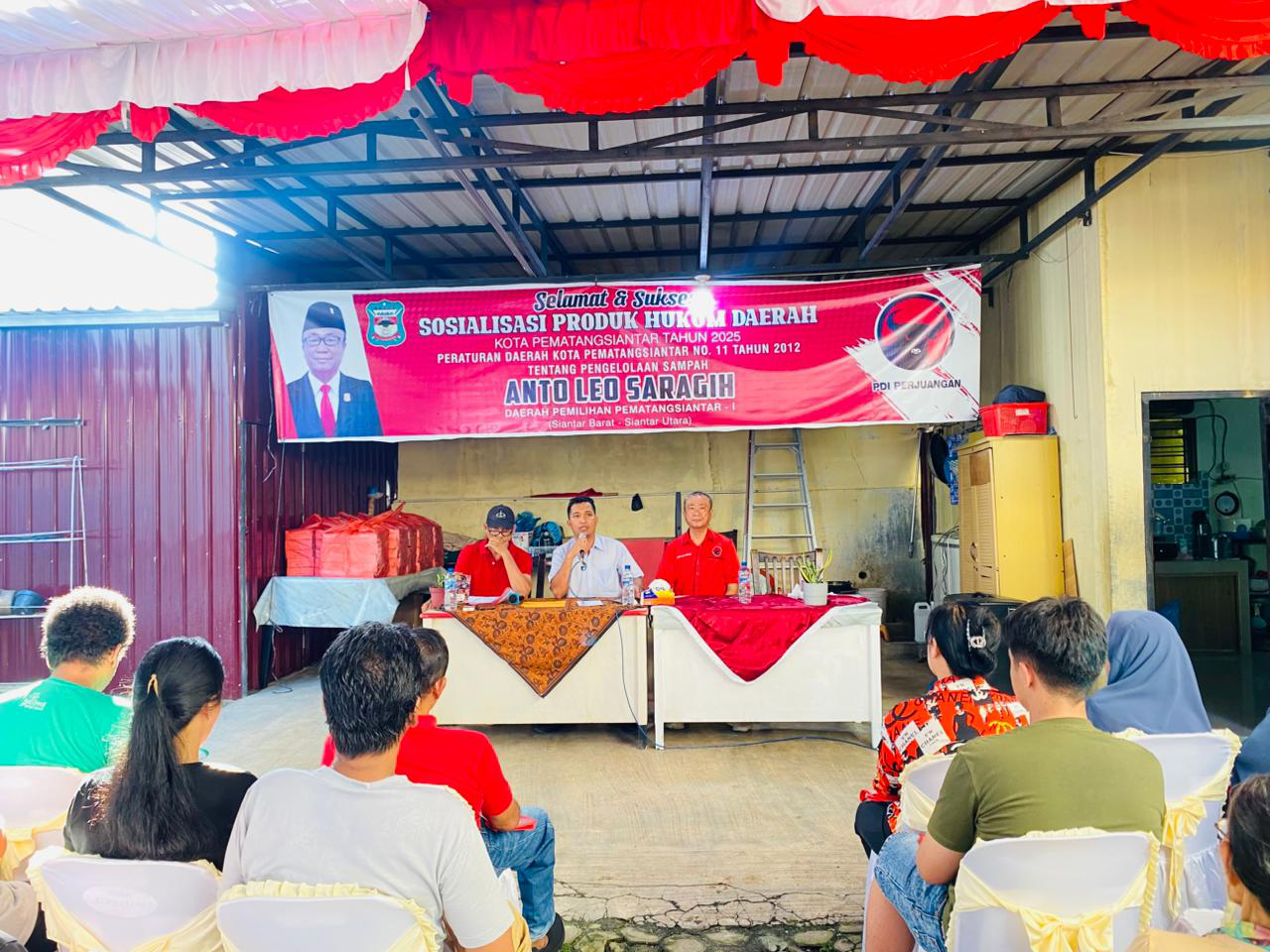 Anggota DPRD Pematangsiantar Anto Leo Saragih Laksanakan Sosper Tentang Perda Pengelolaan Sampah